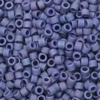 DB2319 Miyuki Delica Seed Beads Size 11/0 Frosted Opaque Glazed Rainbow Navy Blue AB 7.2GM