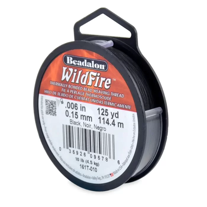 Beadalon Wildfire Beading Thread .006 Inch - 125 Yd Black