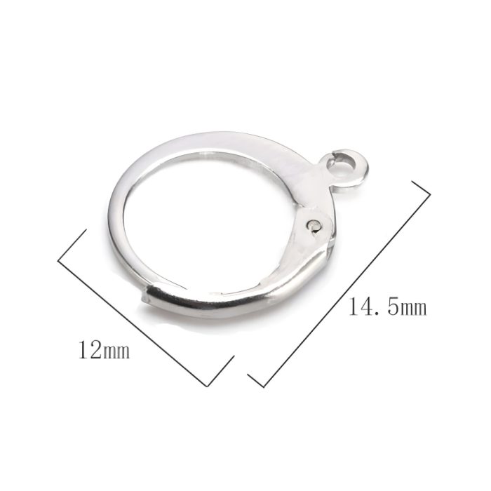 Lever Back Ear Wire Stainless Steel Round Silver 10pcs / 5 Pairs - Image 3