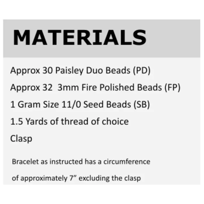 Free PDF Download Paisley Duo Hearts Bracelet Pattern - Image 3