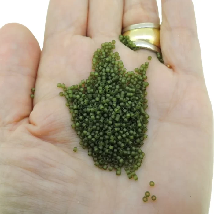 DB2404 Miyuki Delica Seed Beads Size 11/0 Matte Dark Olive 7GM - Image 2