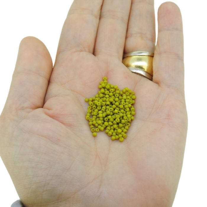 Toho Seed Beads Round Size 11/0 28GM Semi-Glazed Lemongrass 11-2600F - Image 3