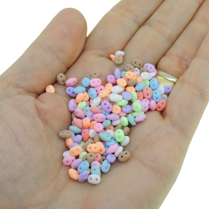 SuperDuo Beads Two-hole 5x2.5m Bondeli Mix 24GM - Image 4