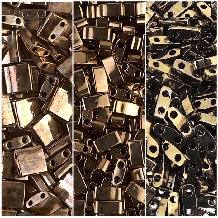 Miyuki Multipack Full-, Half- and Quarter Tila Beads Metallic Dark Bronze