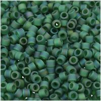 DB859 Miyuki Delica Seed Beads 11/0 Matte Dark Emerald Green AB 7GM