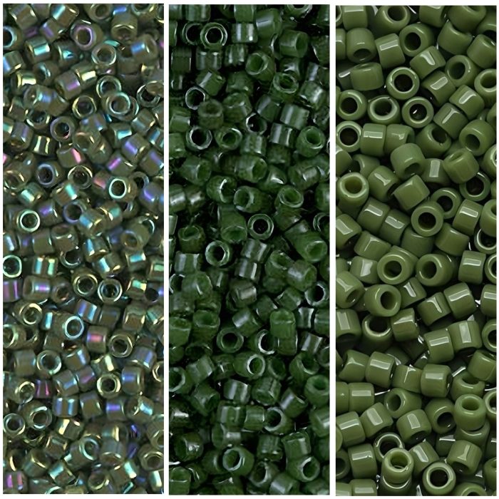 Set of 3 Colors, 21GM Miyuki Delica Seed Beads 11/0 DB1135 DB663 DB1575