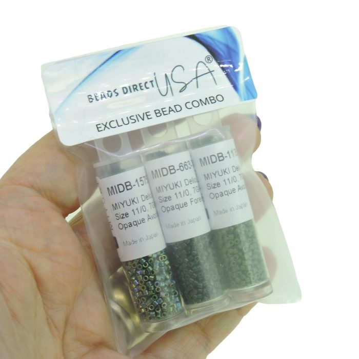 Set of 3 Colors, 21GM Miyuki Delica Seed Beads 11/0 DB1135 DB663 DB1575 - Image 5