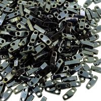 Miyuki Quarter Tila Beads 2-Hole 5x1.5mm Metallic Light Gunmetal