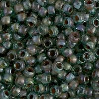 Miyuki Round Seed Beads Size 8/0 Picasso Olivine Trans 22GM