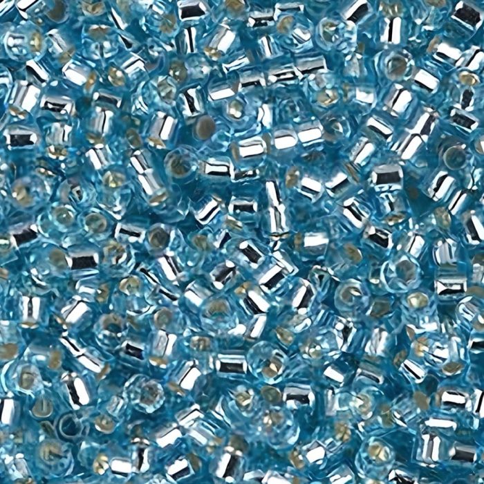 DB044 Miyuki Delica Seed Beads 11/0 Silver Lined Aqua 7.2GM