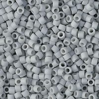 DB2281 Miyuki Delica Seed Beads 11/0 Frosted Opq Glazed Grey
