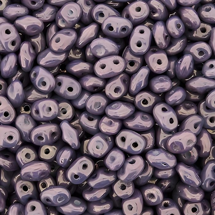 Czech SuperDuo Two-hole Beads 5x2.5mm Chalk Vega 22.5GM